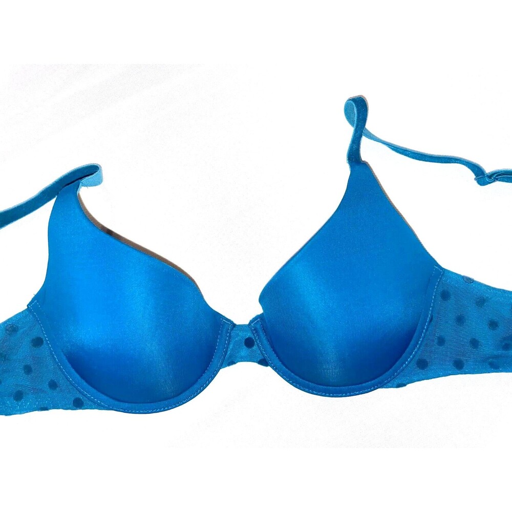 Victoria Secret 32B bra Uplift semi demi women's Teal Blue